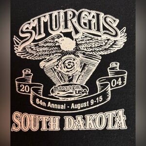 Vintage 64th 2004 Sturgis South Dakota Bike Week Biker Graphic T Shirt Large